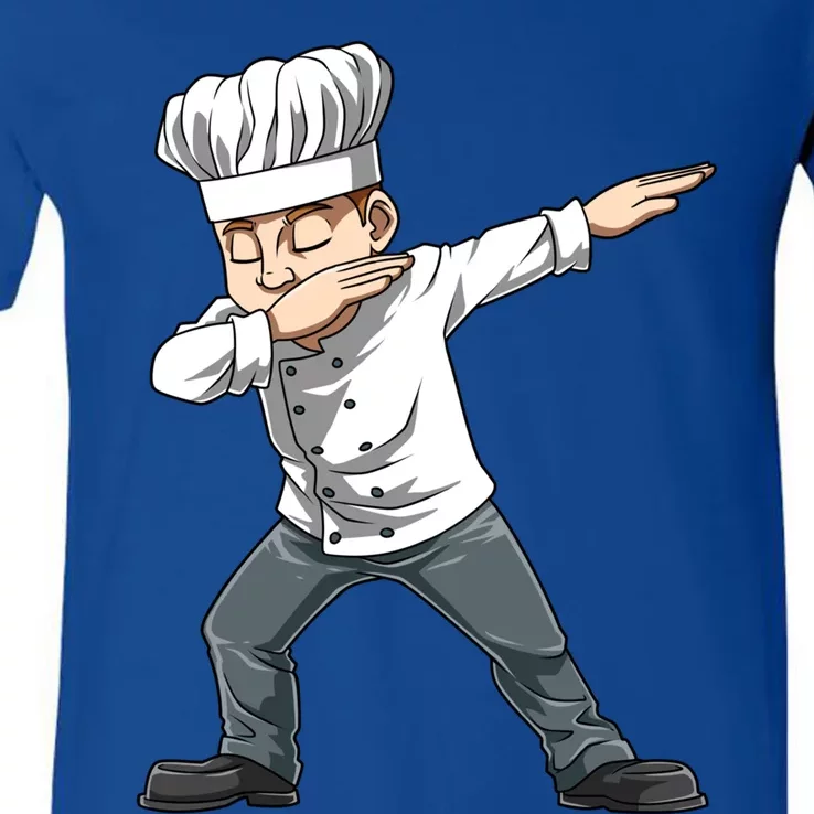 Dabbing Chef Dab Chef Dancing Chef Cooking Birthday Party Great Gift V-Neck T-Shirt