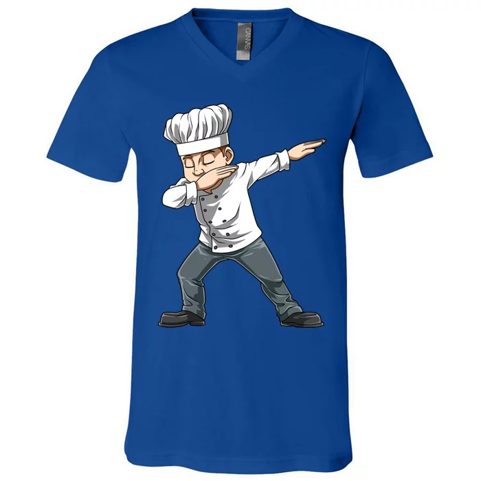 Dabbing Chef Dab Chef Dancing Chef Cooking Birthday Party Great Gift V-Neck T-Shirt