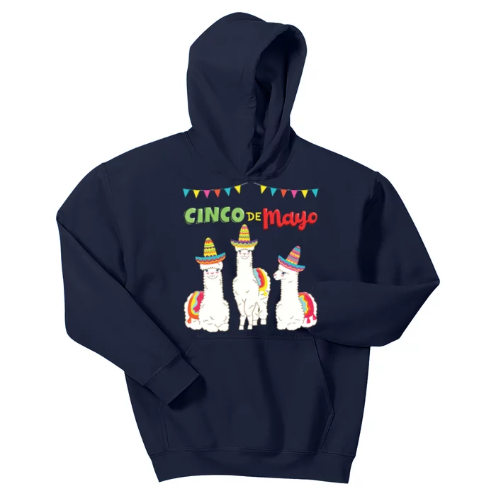 Divertido Cinco De Mayo Llama No ProbLlama Mexican 5th May Kids Hoodie