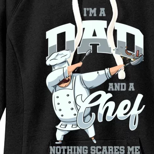 Dabbing Chef Dad Father Cook Restaurant Kitchen Chef Gift Women's Fleece Hoodie