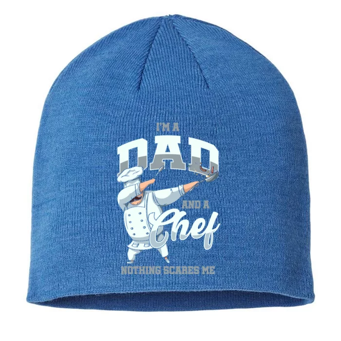 Dabbing Chef Dad Father Cook Restaurant Kitchen Chef Gift 8 1/2in Sustainable Knit Beanie