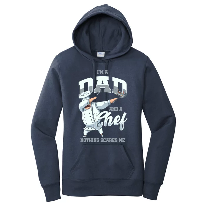 Dabbing Chef Dad Father Cook Restaurant Kitchen Chef Gift Women's Pullover Hoodie