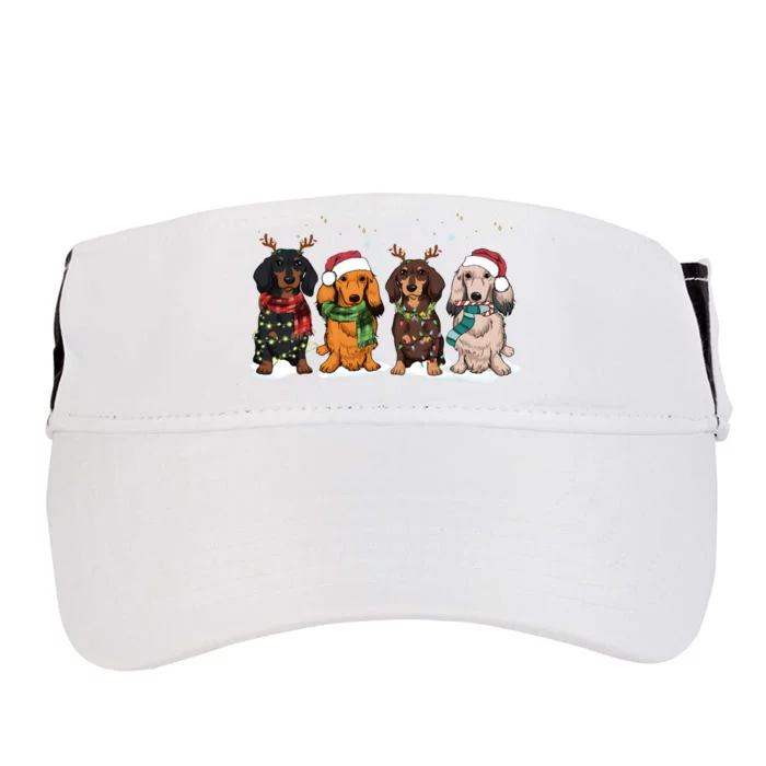 Dachshund Christmas Dog Lover Family Adult Drive Performance Visor