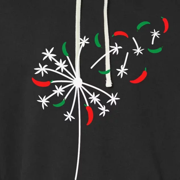 Dandelion Cinco De Mayo Cute Chili Flower Mexican Fiesta Garment-Dyed Fleece Hoodie