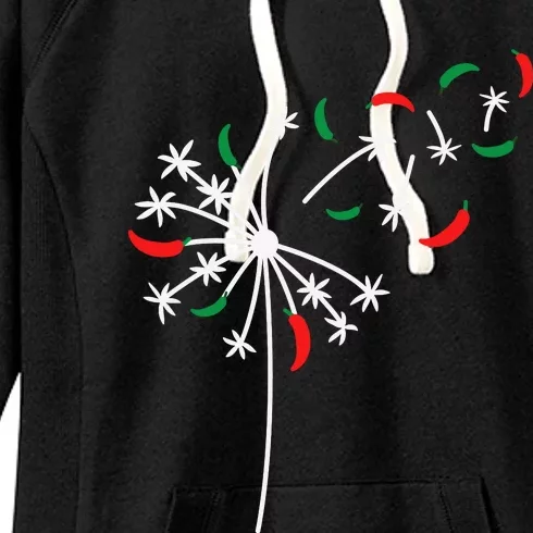 Dandelion Cinco De Mayo Cute Chili Flower Mexican Fiesta Women's Fleece Hoodie