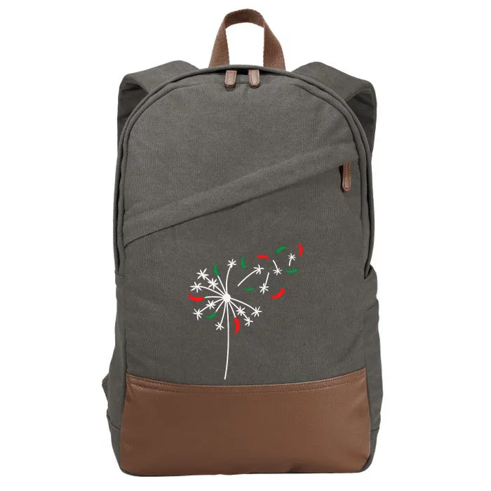 Dandelion Cinco De Mayo Cute Chili Flower Mexican Fiesta Cotton Canvas Backpack