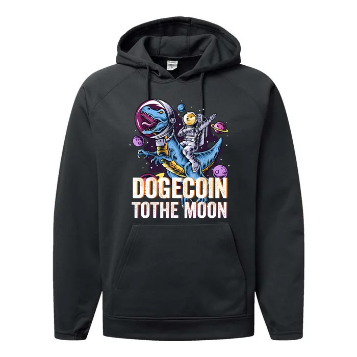 Dogecoin Cryptocurrency Performance Fleece Hoodie