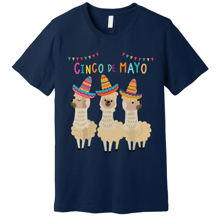 Divertido Cinco De Mayo Llama No ProbLlama Mexican 5th May Premium T-Shirt