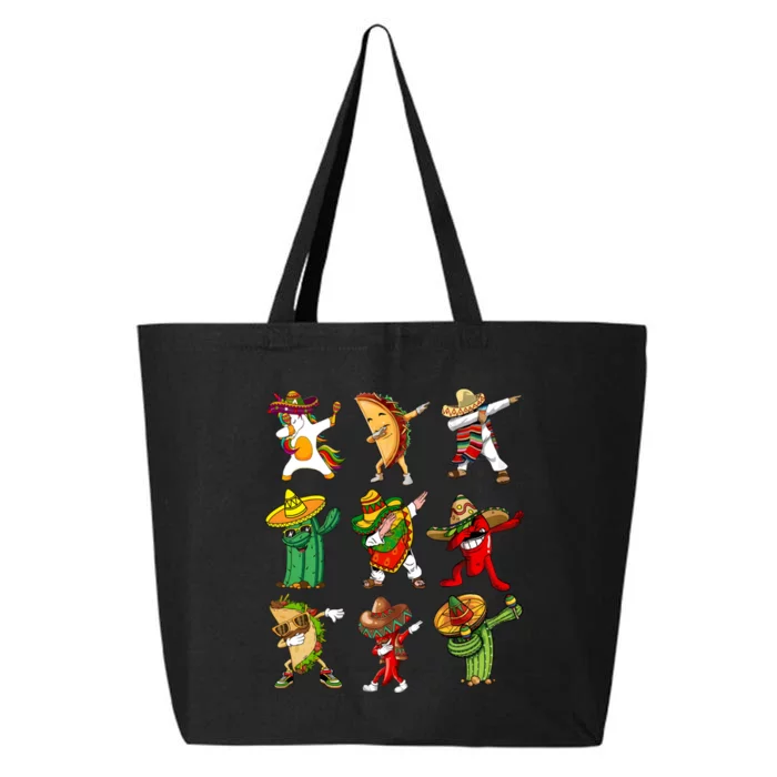 Dabbing Cinco De Mayo Mexican Festival 25L Jumbo Tote