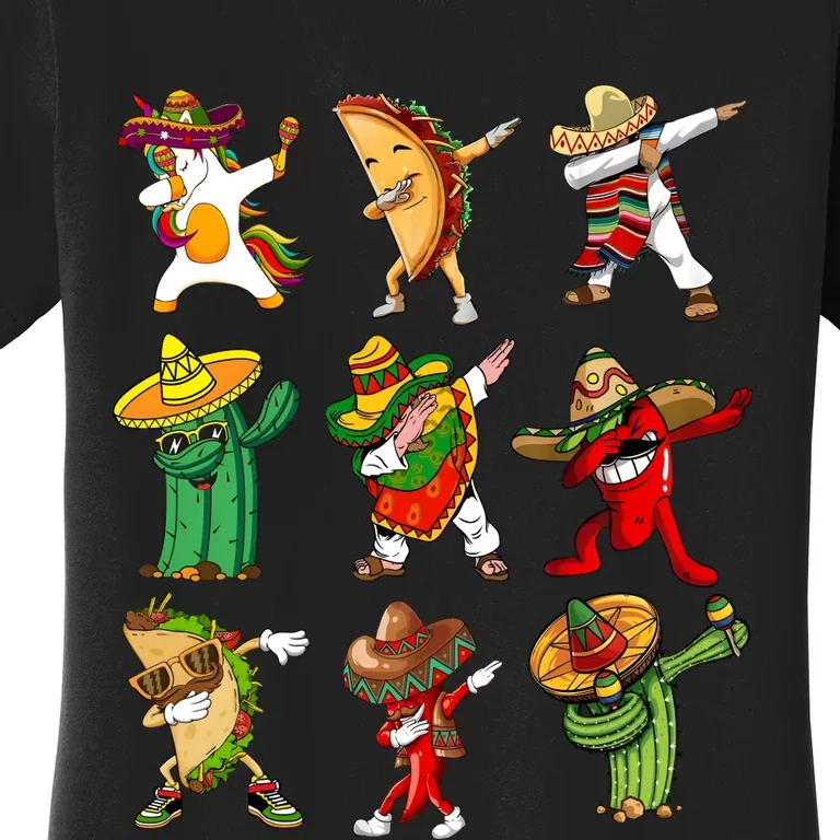 Dabbing Cinco De Mayo Mexican Festival Women's T-Shirt