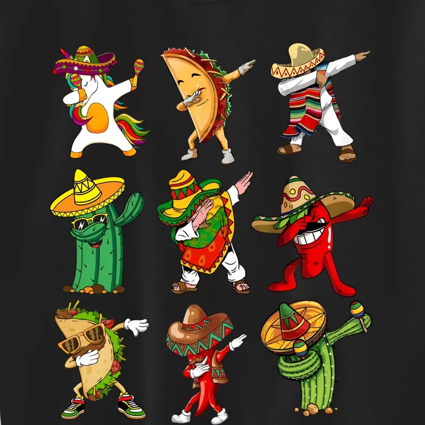 Dabbing Cinco De Mayo Mexican Festival Kids Sweatshirt