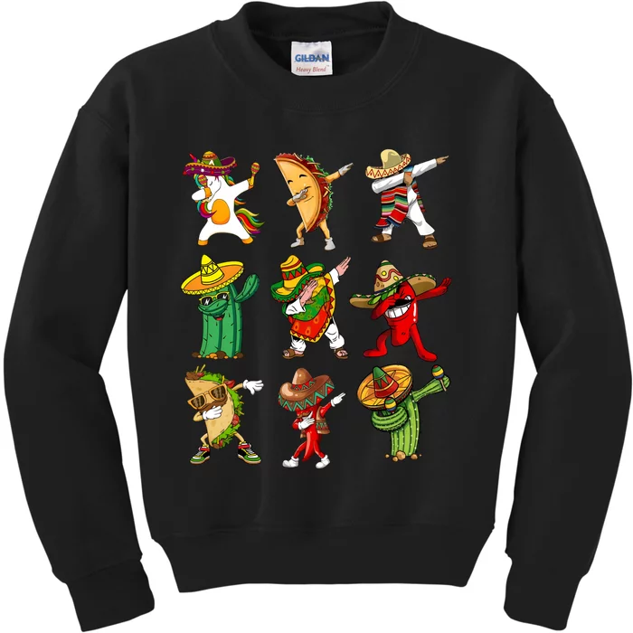 Dabbing Cinco De Mayo Mexican Festival Kids Sweatshirt