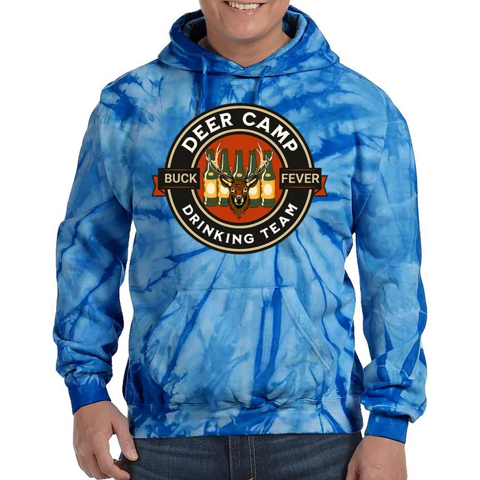 Deer Camp Drinking Team Funny Hunting Tie Dye Hoodie