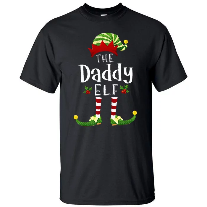 Daddy Christmas Elf Matching Pajama XMas Party Tall T-Shirt