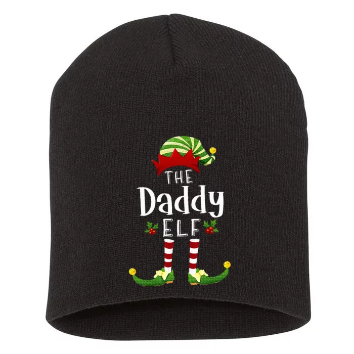 Daddy Christmas Elf Matching Pajama XMas Party Short Acrylic Beanie