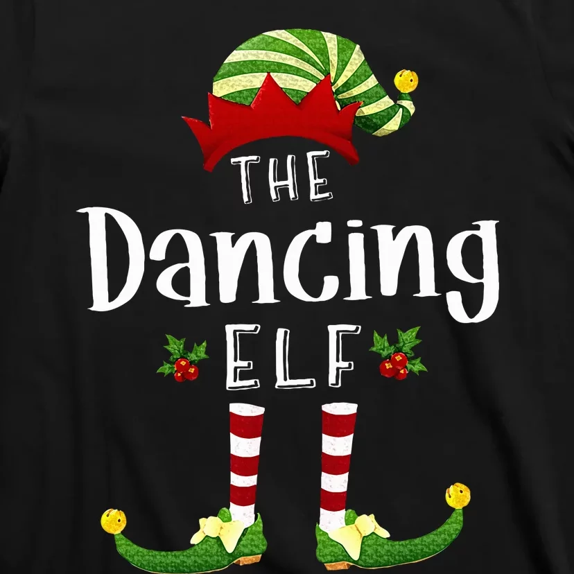 Dancing Christmas Elf Matching Pajama XMas Party T-Shirt