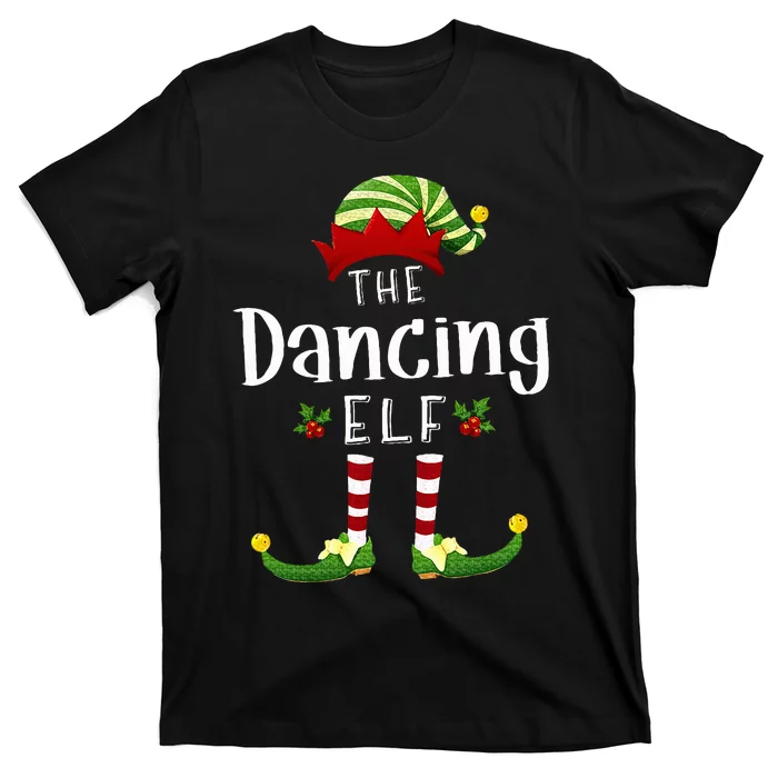 Dancing Christmas Elf Matching Pajama XMas Party T-Shirt