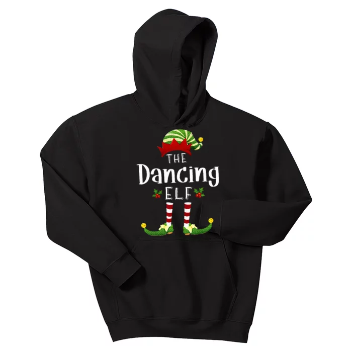 Dancing Christmas Elf Matching Pajama XMas Party Kids Hoodie