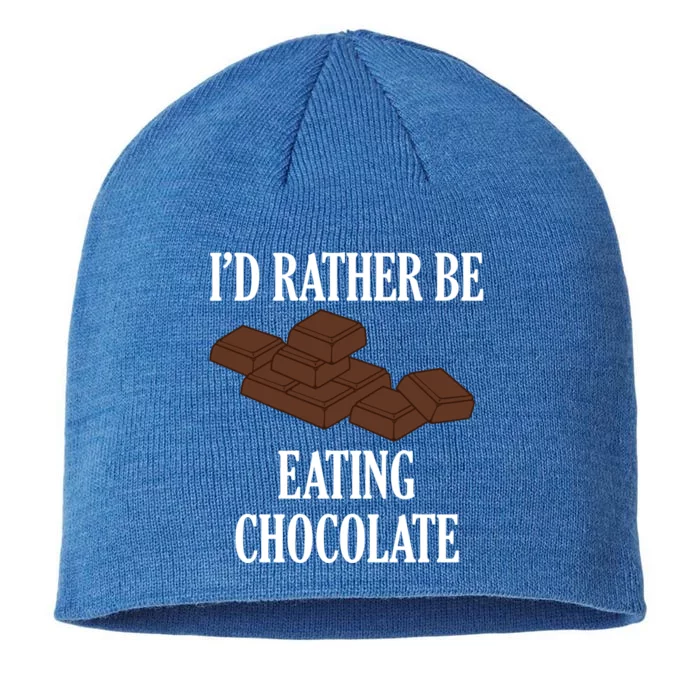 Delicious Chocolate Eating Funny Saying Chocolatier Gift 8 1/2in Sustainable Knit Beanie