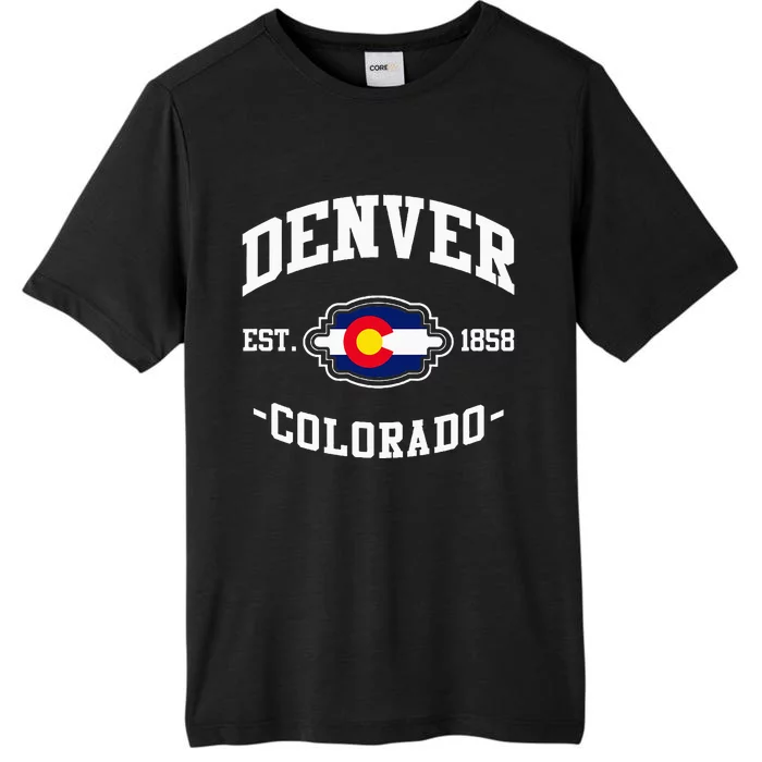 Denver Colorado Est 1858 State Flag Home Pride ChromaSoft Performance T-Shirt