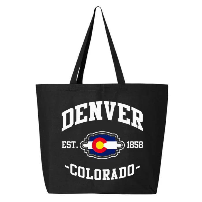 Denver Colorado Est 1858 State Flag Home Pride 25L Jumbo Tote