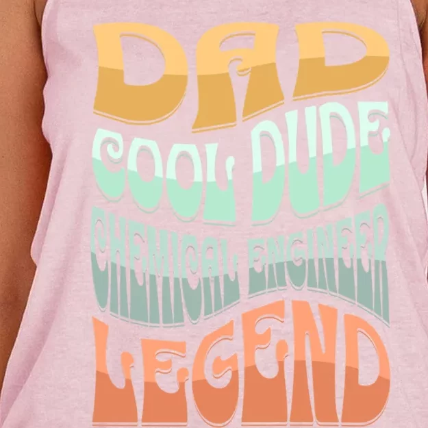 Dad Chemical Engineer Legend Gift Women's Knotted Racerback Tank