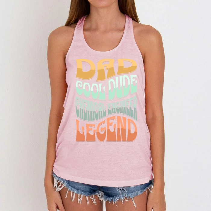 Dad Chemical Engineer Legend Gift Women's Knotted Racerback Tank