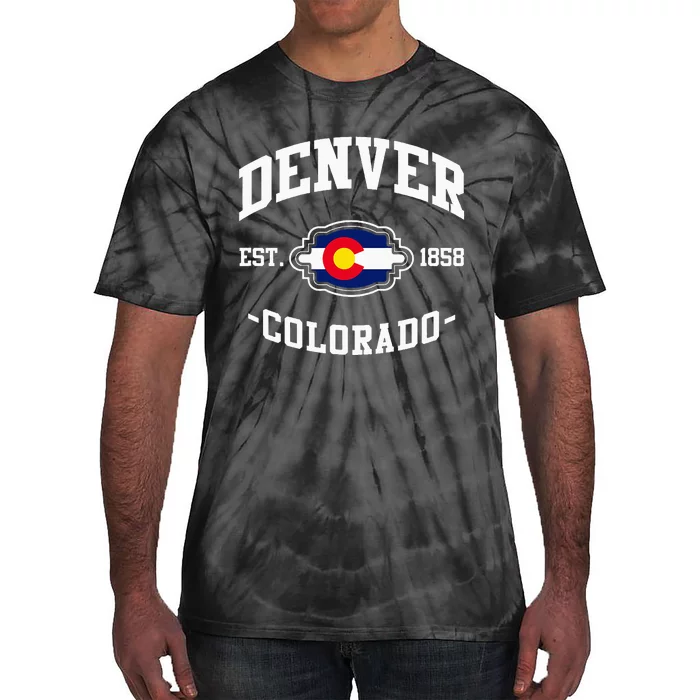 Denver Colorado Est 1858 State Flag Home Pride Tie-Dye T-Shirt