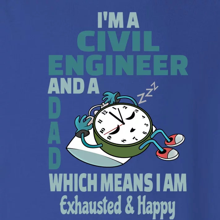 Dad Civil Engineer Tired Busy Exhausted Saying Gift Toddler Long Sleeve Shirt