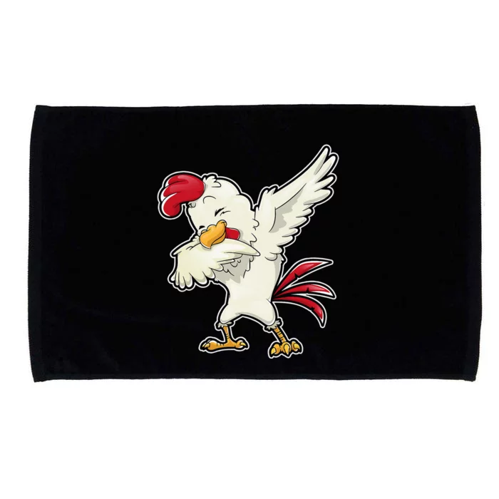 Dabbing Chicken Farmer Farm Dab Funny Farming Microfiber Hand Towel