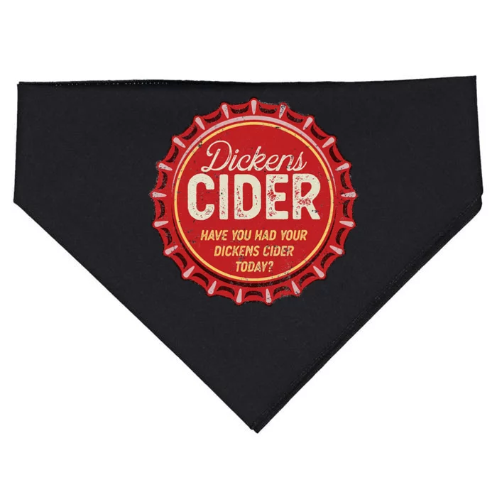 Dickens Cider Fun Bottle Top Pun Design Cheeky Innuendo USA-Made Doggie Bandana