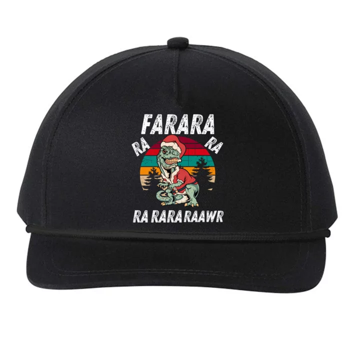 Dinosaur Christmas Fa Ra Rawr Tree Rex Xmas Funny Cute Gift Snapback Five-Panel Rope Hat