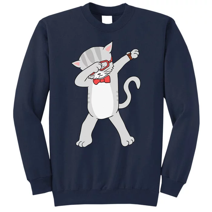 Dabbing Cat Funny Dab Gift Cat Tee Tall Sweatshirt