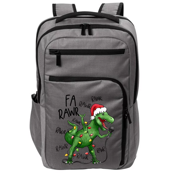 Dinosaur Christmas Fa Ra Rawr Tree Rex Xmas Dino Gift Impact Tech Backpack