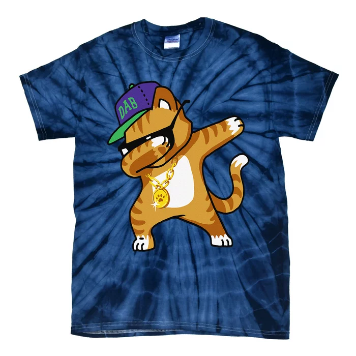 Dabbing Cat Funny Dab Hip Hop Dabbing Kitty Tie-Dye T-Shirt