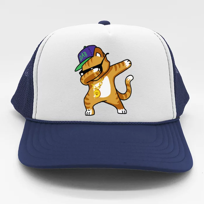 Dabbing Cat Funny Dab Hip Hop Dabbing Kitty Trucker Hat