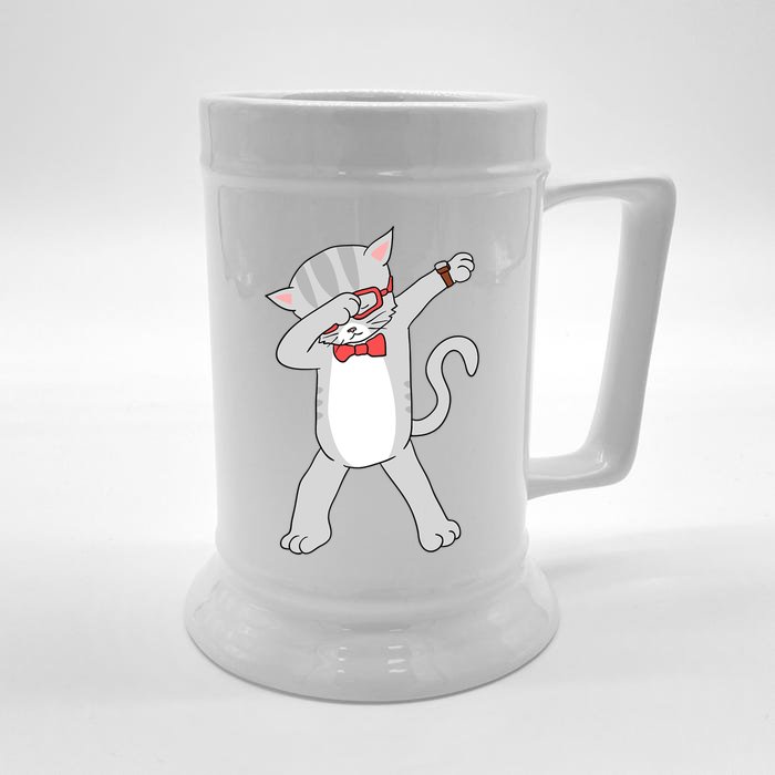 Dabbing Cat Funny Dab Gift Cat Front & Back Beer Stein