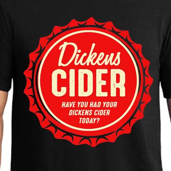 Dickens Cider Fun Bottle Cap Pun Design A Cheeky Innuendo Pajama Set