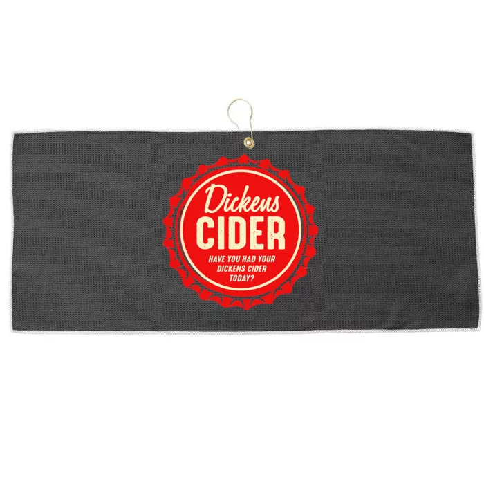 Dickens Cider Fun Bottle Cap Pun Design A Cheeky Innuendo Large Microfiber Waffle Golf Towel