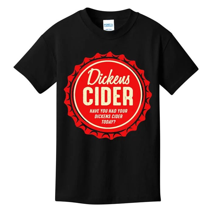 Dickens Cider Fun Bottle Cap Pun Design A Cheeky Innuendo Kids T-Shirt