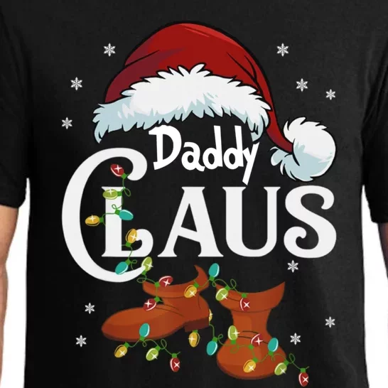 Daddy Claus Funny Christmas Lights Santa Hat Costume Cute Gift Pajama Set