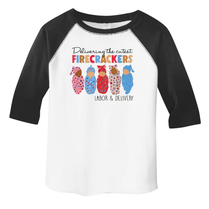 Delivering Cutest Firecrackers Labor Delivery Toddler Fine Jersey T-Shirt