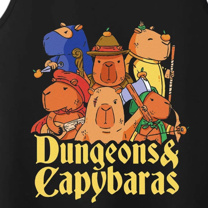 Dungeons & Capybaras Funny Capybara Lover Performance Tank