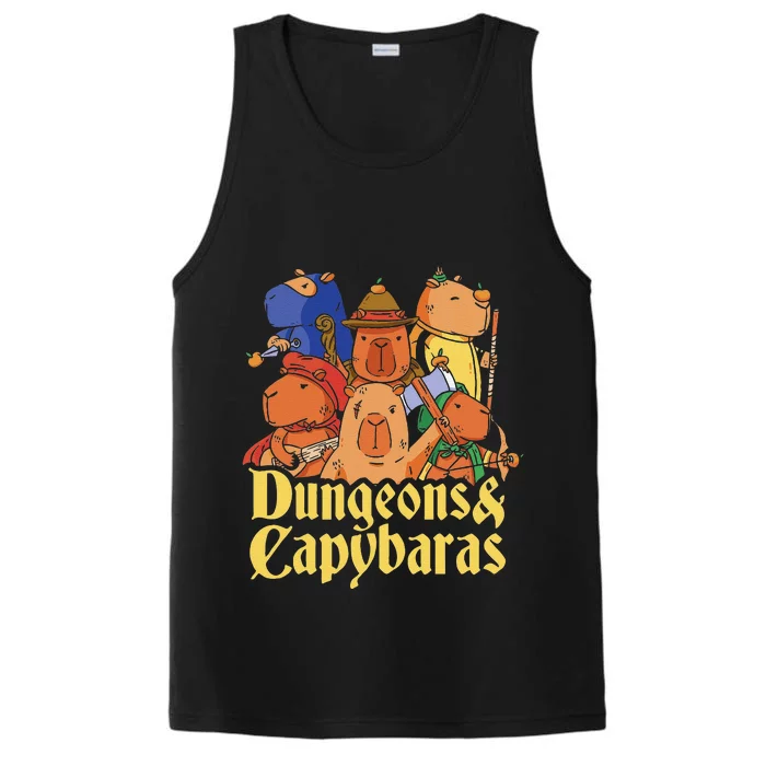 Dungeons & Capybaras Funny Capybara Lover Performance Tank