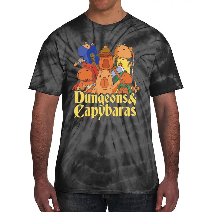 Dungeons & Capybaras Funny Capybara Lover Tie-Dye T-Shirt