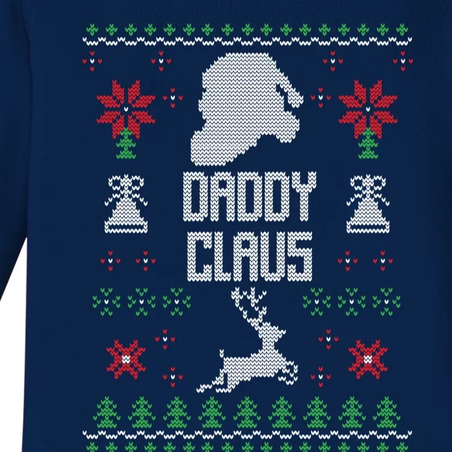 Daddy Claus Funny Gift Funny Christmas Santa Costume Dad Cute Gift Baby Long Sleeve Bodysuit