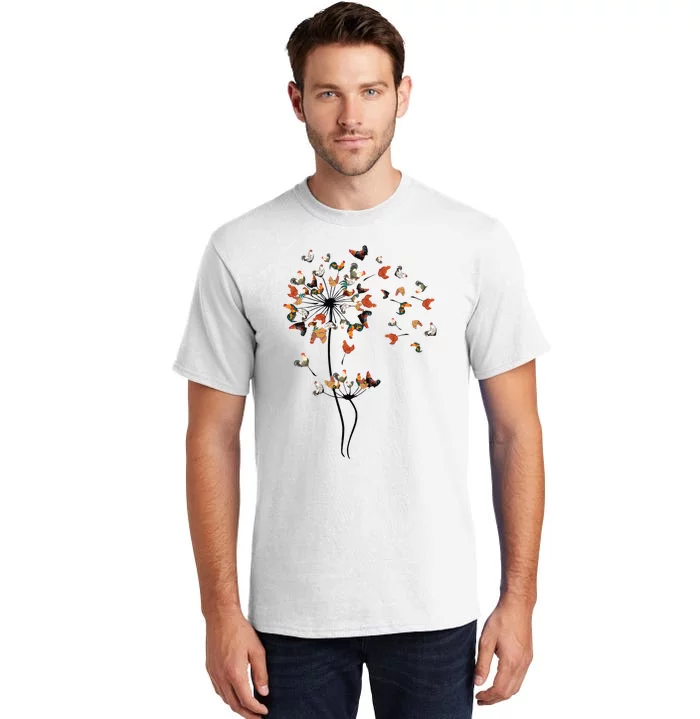 Dandelion Chicken Flower Tall T-Shirt