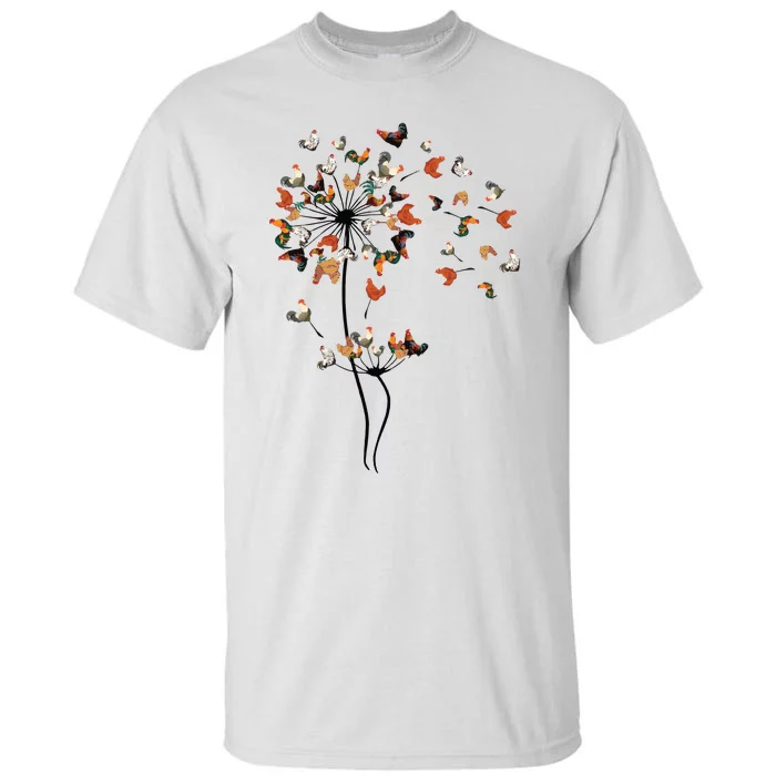 Dandelion Chicken Flower Tall T-Shirt