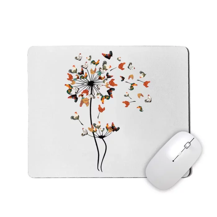 Dandelion Chicken Flower Mousepad