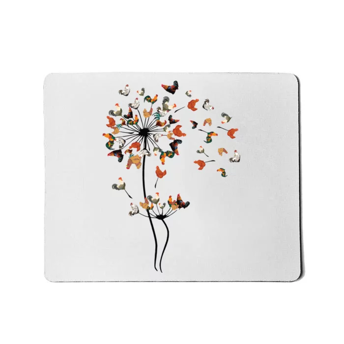 Dandelion Chicken Flower Mousepad